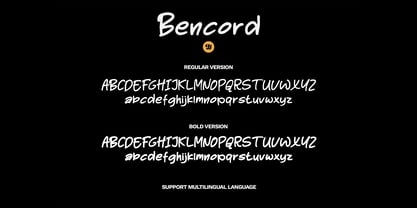 Bencord Font Poster 10