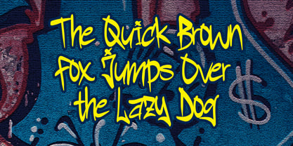 Ranger Blue Graffiti Font Poster 2