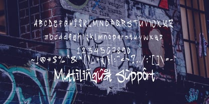 Ranger Blue Graffiti Font Poster 4