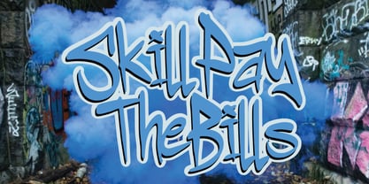 Ranger Blue Graffiti Font Poster 3