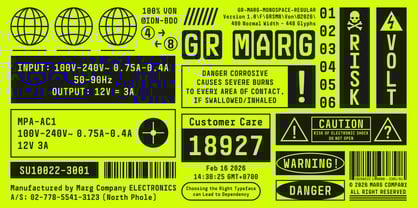 GR Marg Mono Font Poster 6