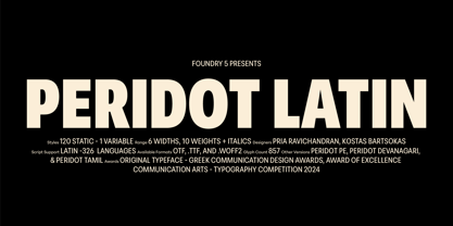 Peridot Latin Font Poster 1