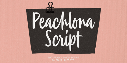Peachlona Script Font Poster 1
