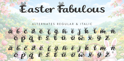 Easter Fabulous Italic Font Poster 7