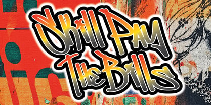 Rainy City Graffiti Font Poster 2