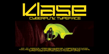 Klase Cyberpunk Font Poster 1