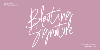 Bloating Signature Font Poster 1