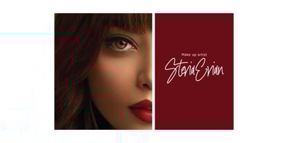 Bloating Signature Font Poster 8