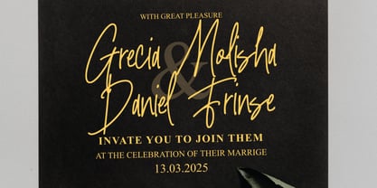 Bloating Signature Font Poster 7