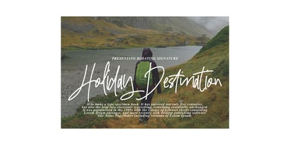 Bloating Signature Font Poster 5