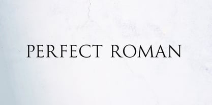 Perfect Roman Font Poster 1