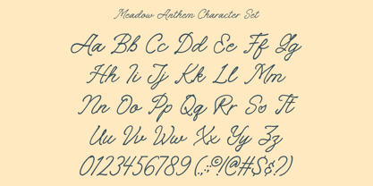 Meadow Anthem Font Poster 9