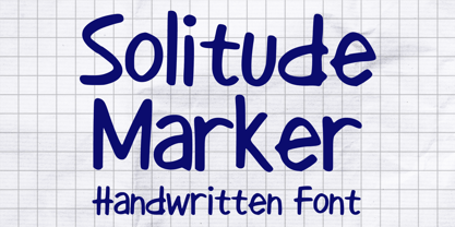 Solitude Marker Font Poster 1