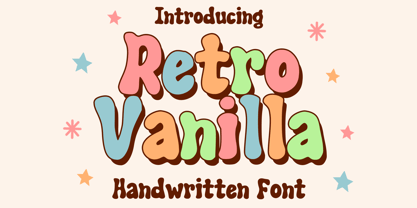 Retro Vanilla Font Poster 1