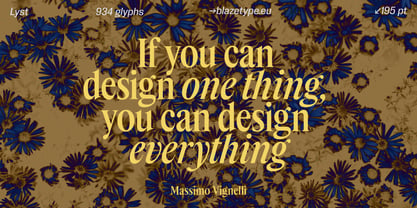 Lyst Font Poster 7