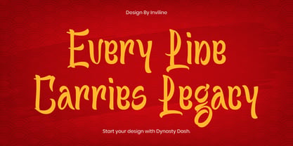 Dynasty Dash Font Poster 12
