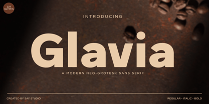 Glavia Font Poster 1