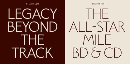BT Lucent Font Poster 11