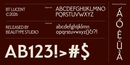 BT Lucent Font Poster 12
