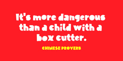 Cutter Child Font Poster 2
