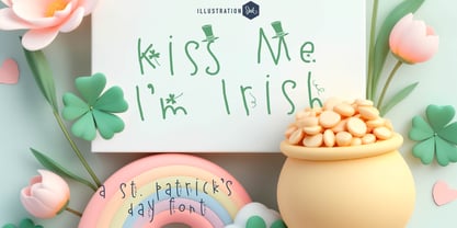 ZP Kiss Me Im Irish Font Poster 1