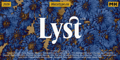 Lyst Variable Font Poster 1