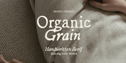 Organic Grain Font Poster 1