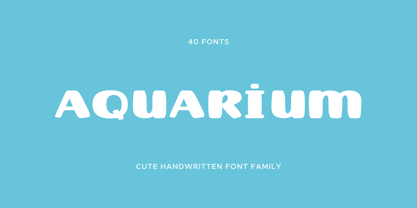 Aquarium Font Poster 1