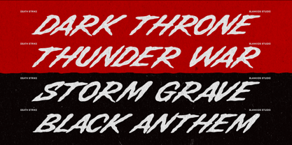 Death Strike Font Poster 4