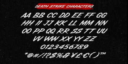 Death Strike Font Poster 10