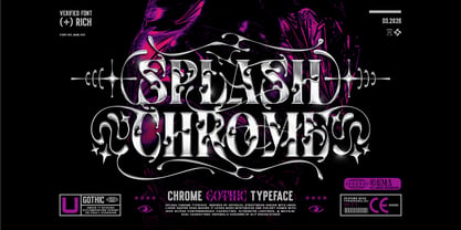 Splash Chrome Font Poster 1