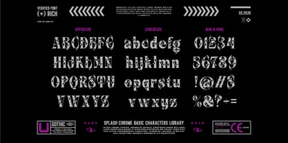 Splash Chrome Font Poster 3