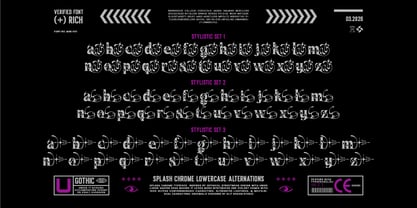 Splash Chrome Font Poster 6