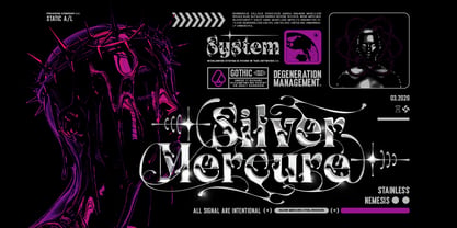 Splash Chrome Font Poster 2