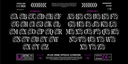 Splash Chrome Font Poster 5