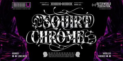 Splash Chrome Font Poster 4
