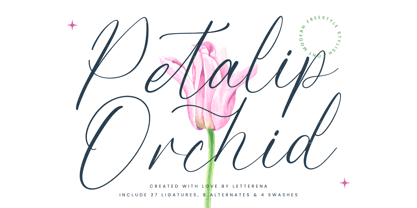 Petalip Orchid Font Poster 1