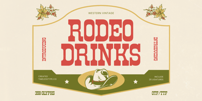 Rodeo Drinks Font Poster 1