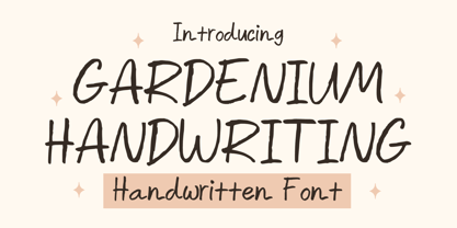 Gardenium Handwriting Font Poster 1