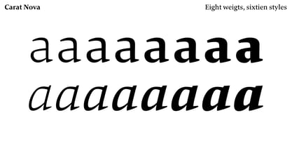 Carat Nova Font Poster 11