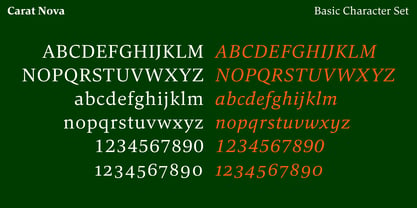 Carat Nova Font Poster 14