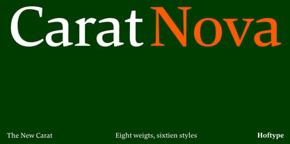 Carat Nova Font Poster 1