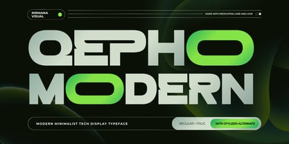 Qepho Modern Font Poster 1