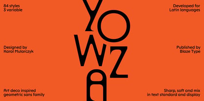 Yowza Font Poster 12