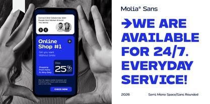 Molia Oblique Font Poster 10