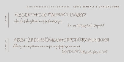 Edite Bemsaly Cyrillic Font Poster 10