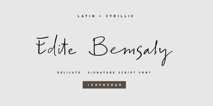 Edite Bemsaly Cyrillic Font Poster 1