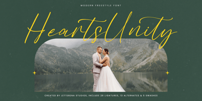 Hearts Unity Font Poster 1
