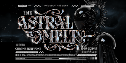 Astral Melted Font Poster 1