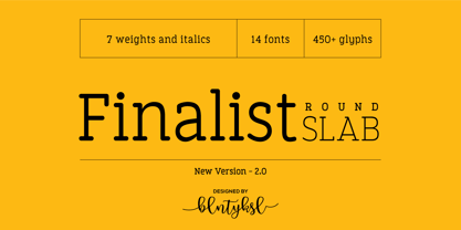 Finalist Round Slab Font Poster 1